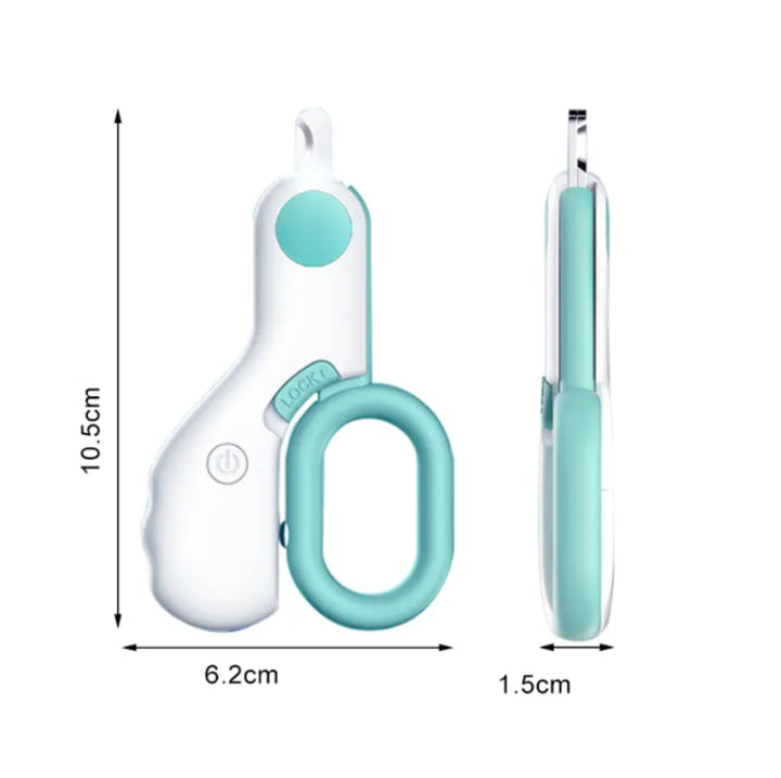 Professional cat nail trimmer for pet grooming. Adjustable length, LED light for precise & safe paw care.