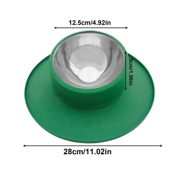Premium cat bowl: stainless steel, non-slip, leak-proof. Hygienic pet feeder for food & water. Durable accessory.