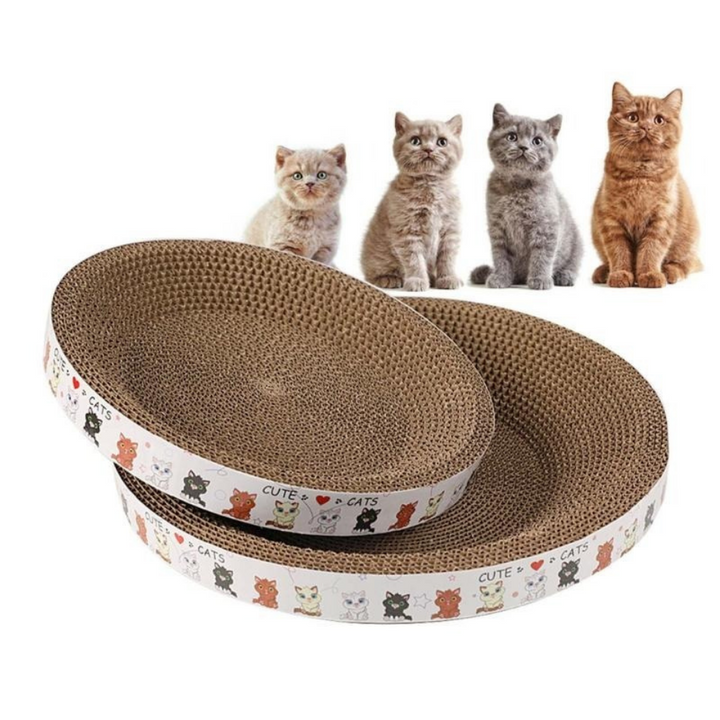 Cat Scratching Paradise cardboard lounger and bed offering feline relaxation and comfort.