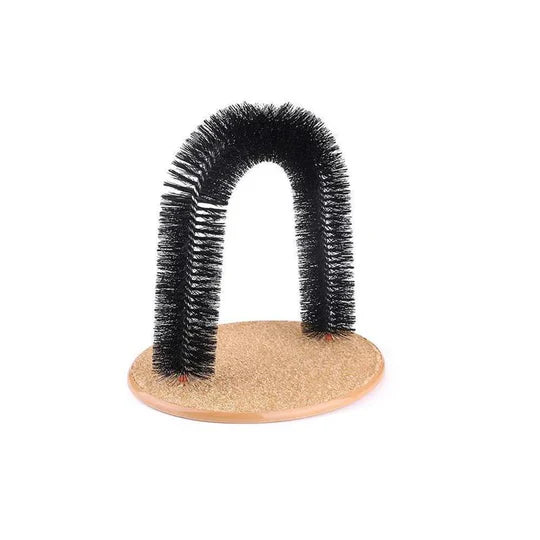 Effortless Cat Self-Grooming Arch for independent grooming & scratching. Helps cats maintain their coat & claws easily.