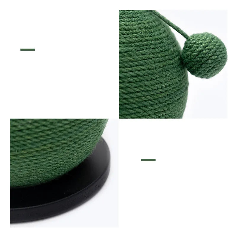Eco-friendly sisal cat scratching ball for claw care. Promotes pet exercise & natural scratching habits.