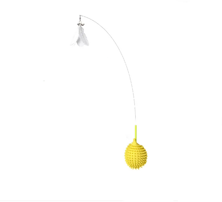 Vibrant catnip-filled UFO silicone cat toy, durable and engaging for active feline play.