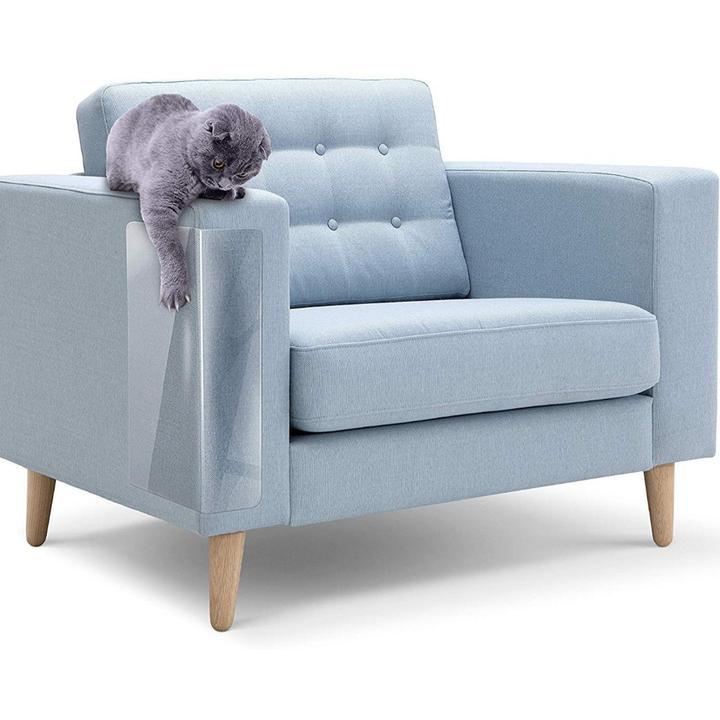 CatShield Pro furniture scratch protector guarding sofa from cat claws, pet-safe upholstery guard.