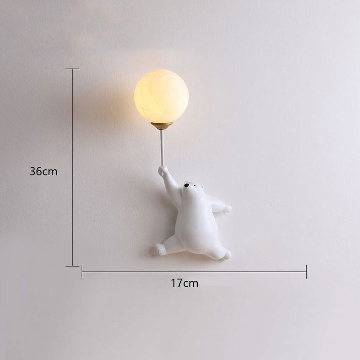 Contemporary bear wall lamp, adding a charming touch to kids' bedrooms & modern living areas.