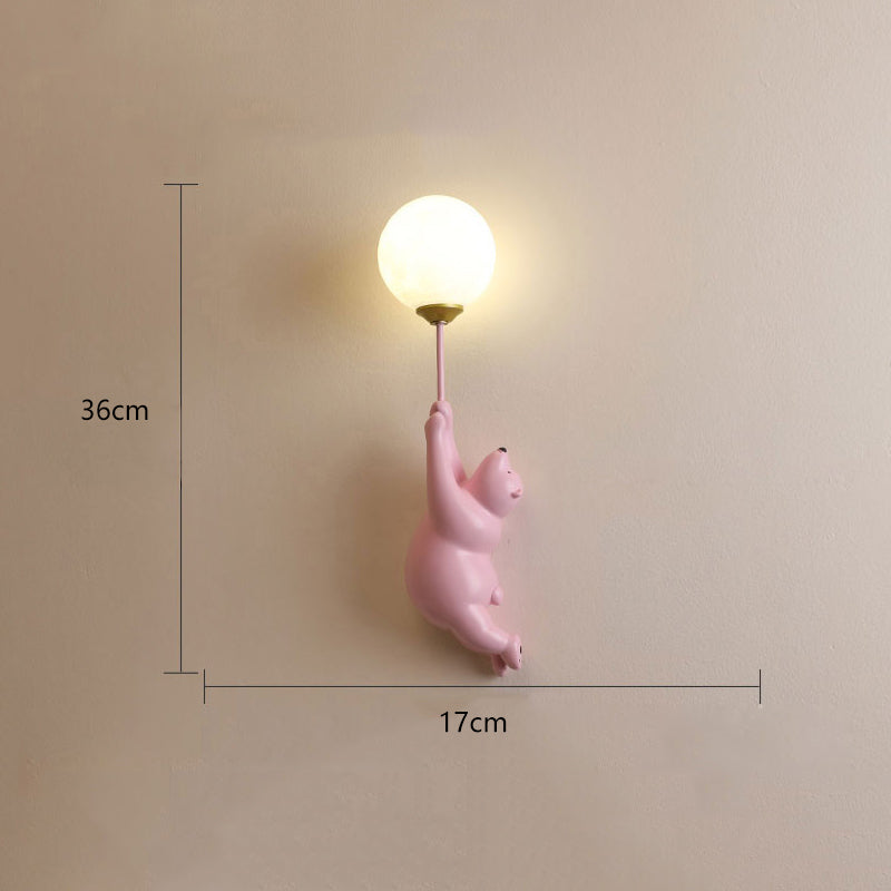 Warm glow bear indoor wall light, perfect for comforting nursery lighting & children's rooms.