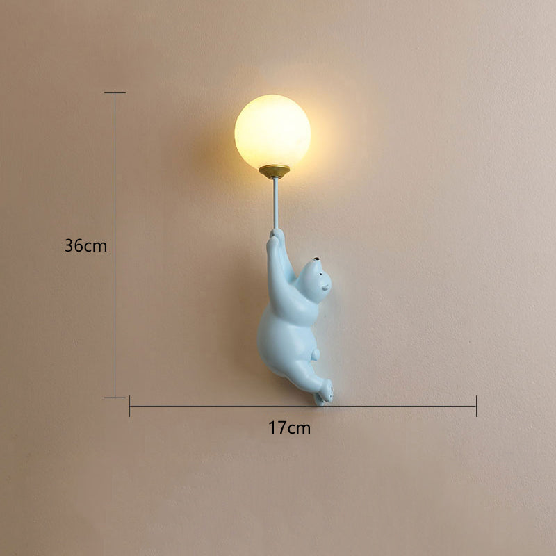 Unique bear accent lamp for indoor use. Enhances kids' room decor & adds character to any space.