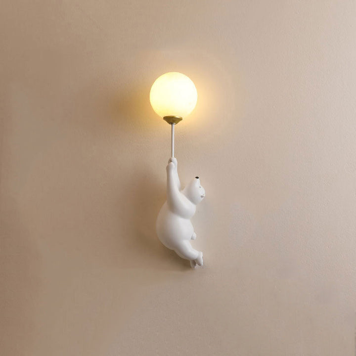 Accent lighting bear wall lamp, perfect for enhancing the mood in nurseries and kids' rooms.