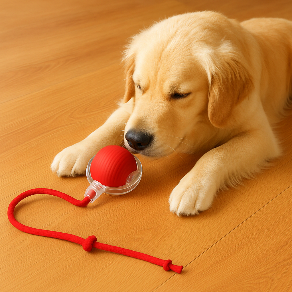 ChaseMate interactive dog toy for indoor play, a fun boredom buster.