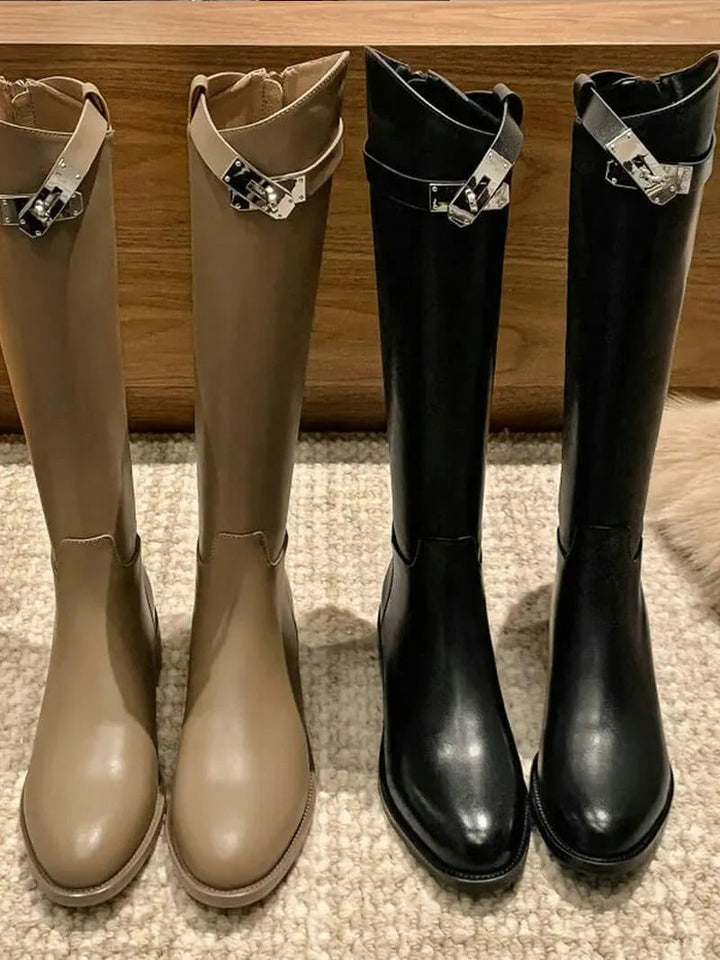 Elevate your look with these elegant women's tall boots, suitable for chic fall and winter fashion.