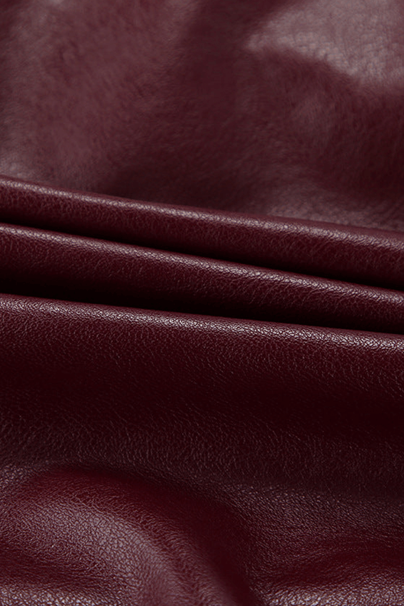Women's burgundy cropped jacket, a chic style, modern fashion, and trendy red outerwear.