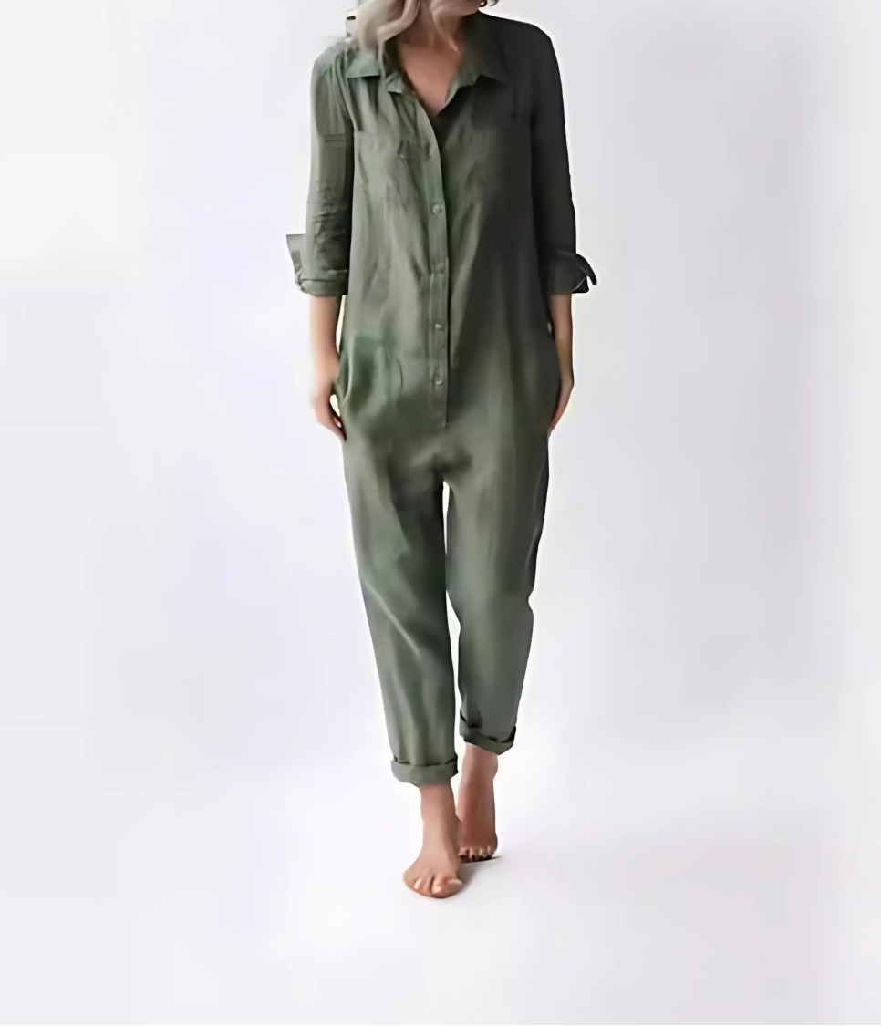 Chic Comfort Jumpsuit for women, offering effortless style, relaxed fit, and versatile everyday wear.