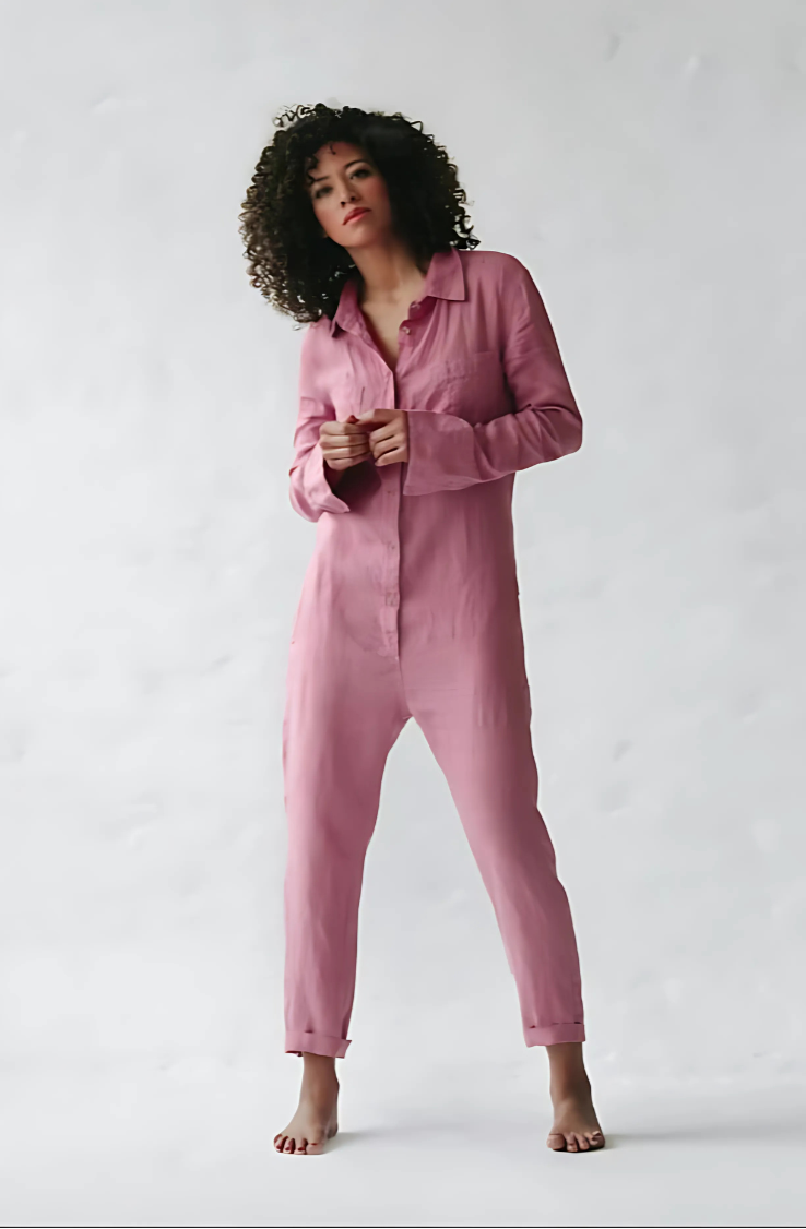 New women's chic comfort jumpsuit, offering a relaxed fit for effortless style. Great for spring/summer.