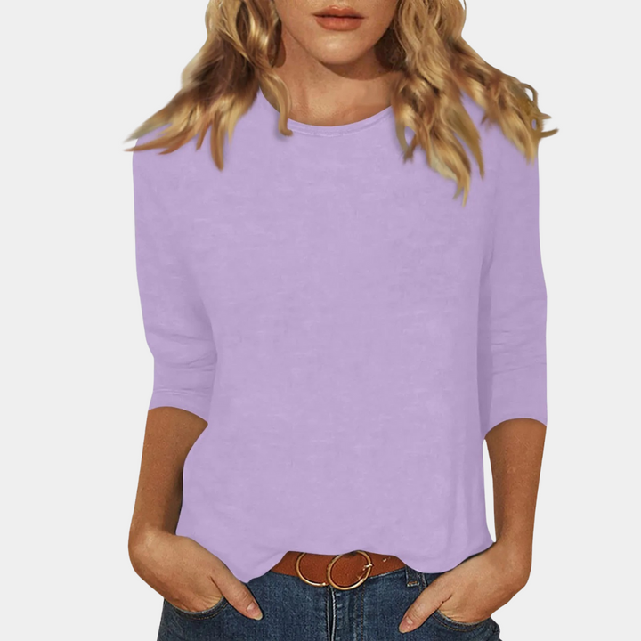 Comfortable fashion essential: a stylish long sleeve t-shirt for women.