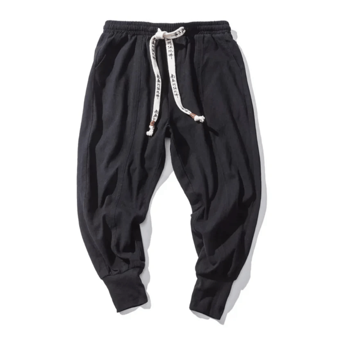 Elegant wide-leg trousers with a Japanese aesthetic for women.