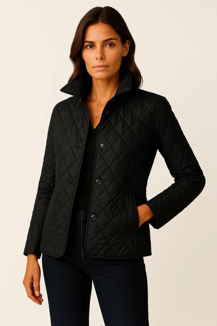 Casual outerwear defined: a chic, lightweight quilted puffer jacket.