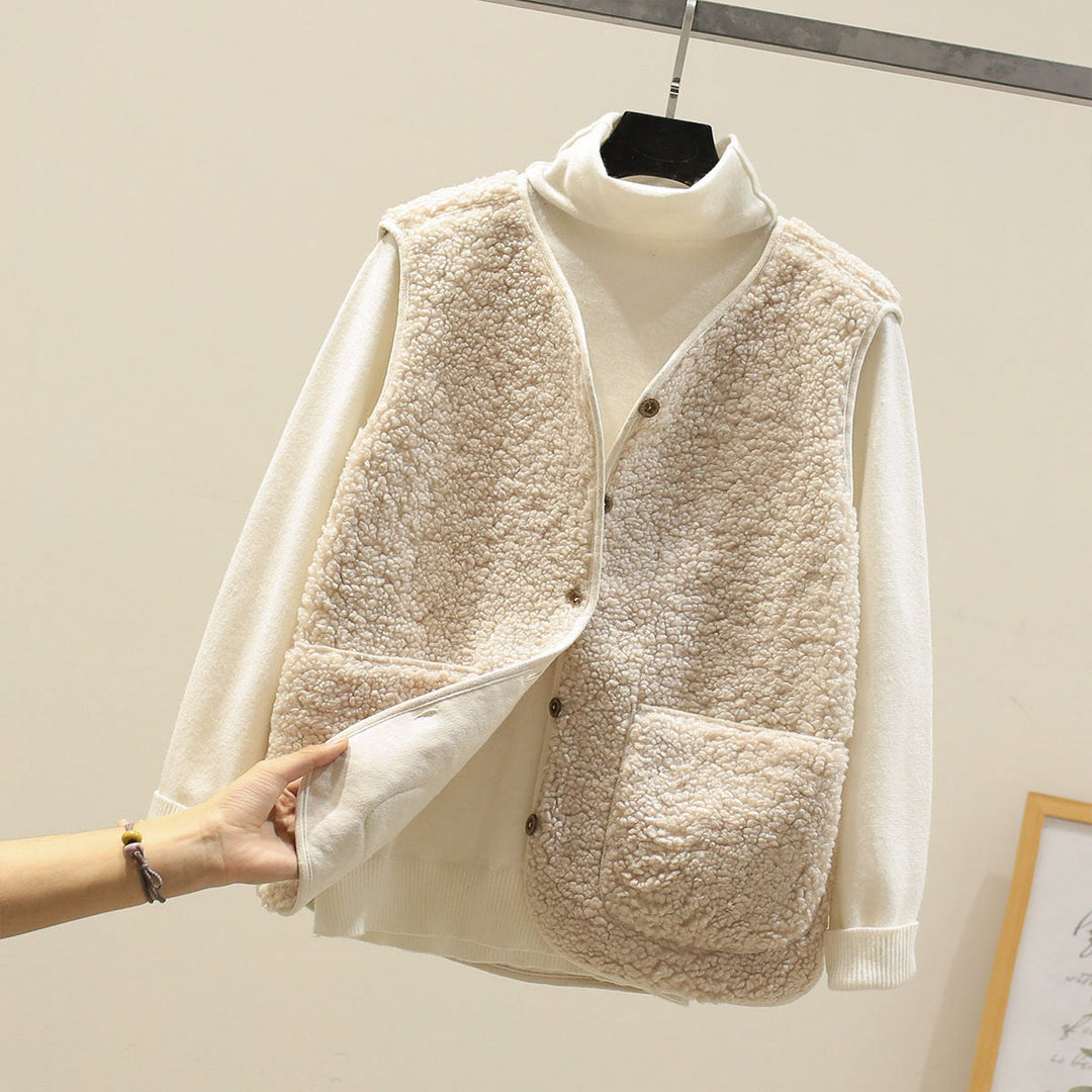 Stylish women's classic vest, a versatile layering piece for any outfit.