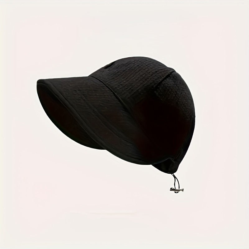 Outdoor fashion hat for women with UPF protection, drawstring, and stylish appeal