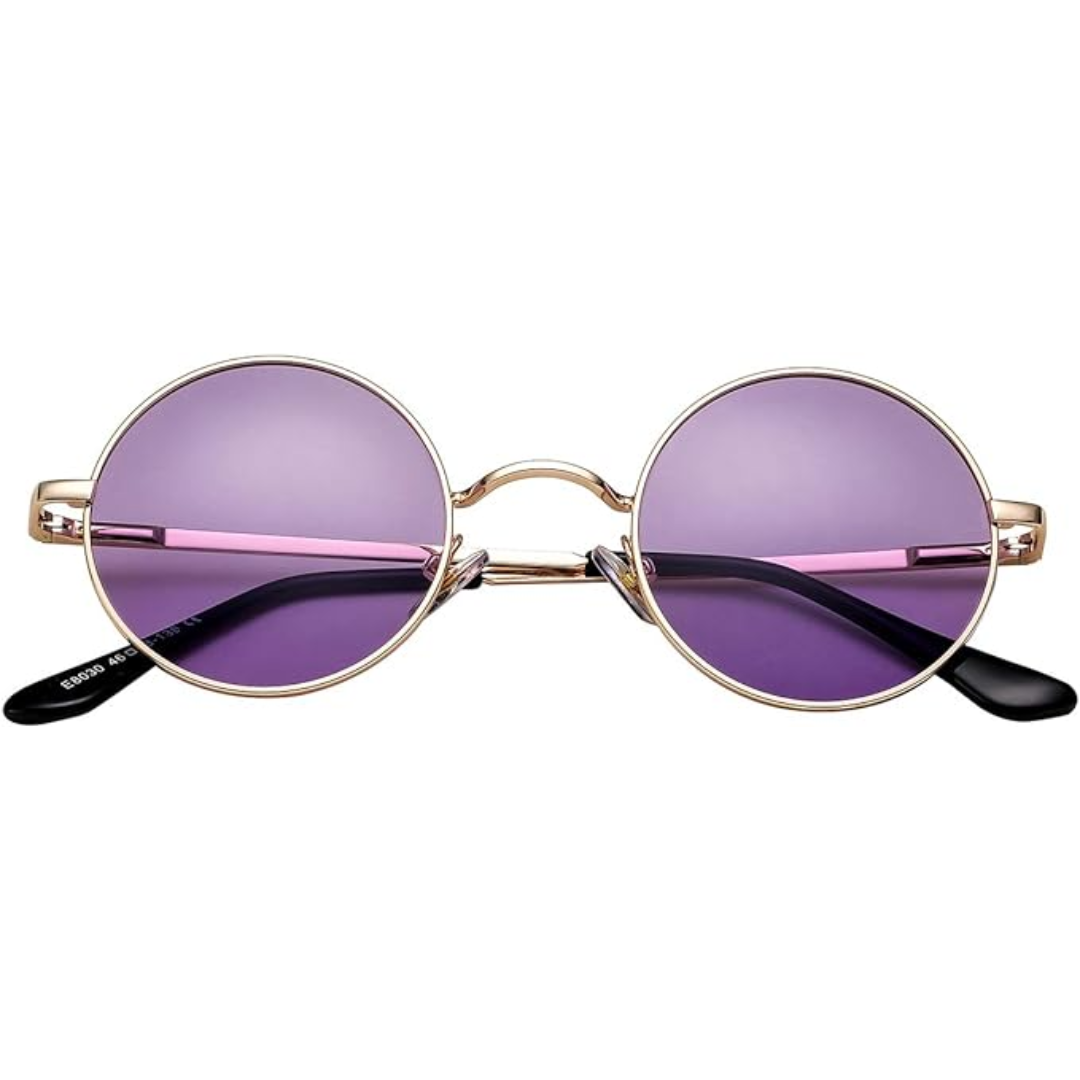 Chic und Stil women's gold frame round polarized sunglasses