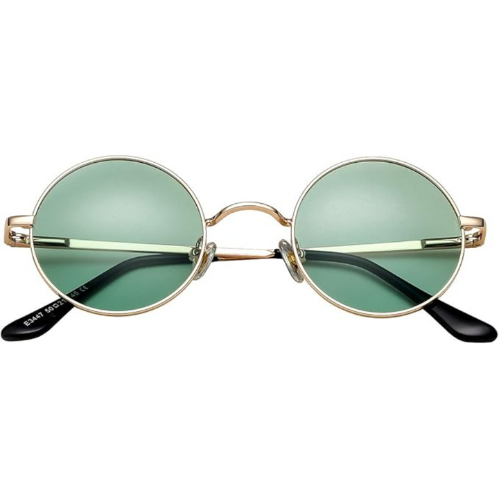 Stylish everyday wear women's round sunglasses with silver frame