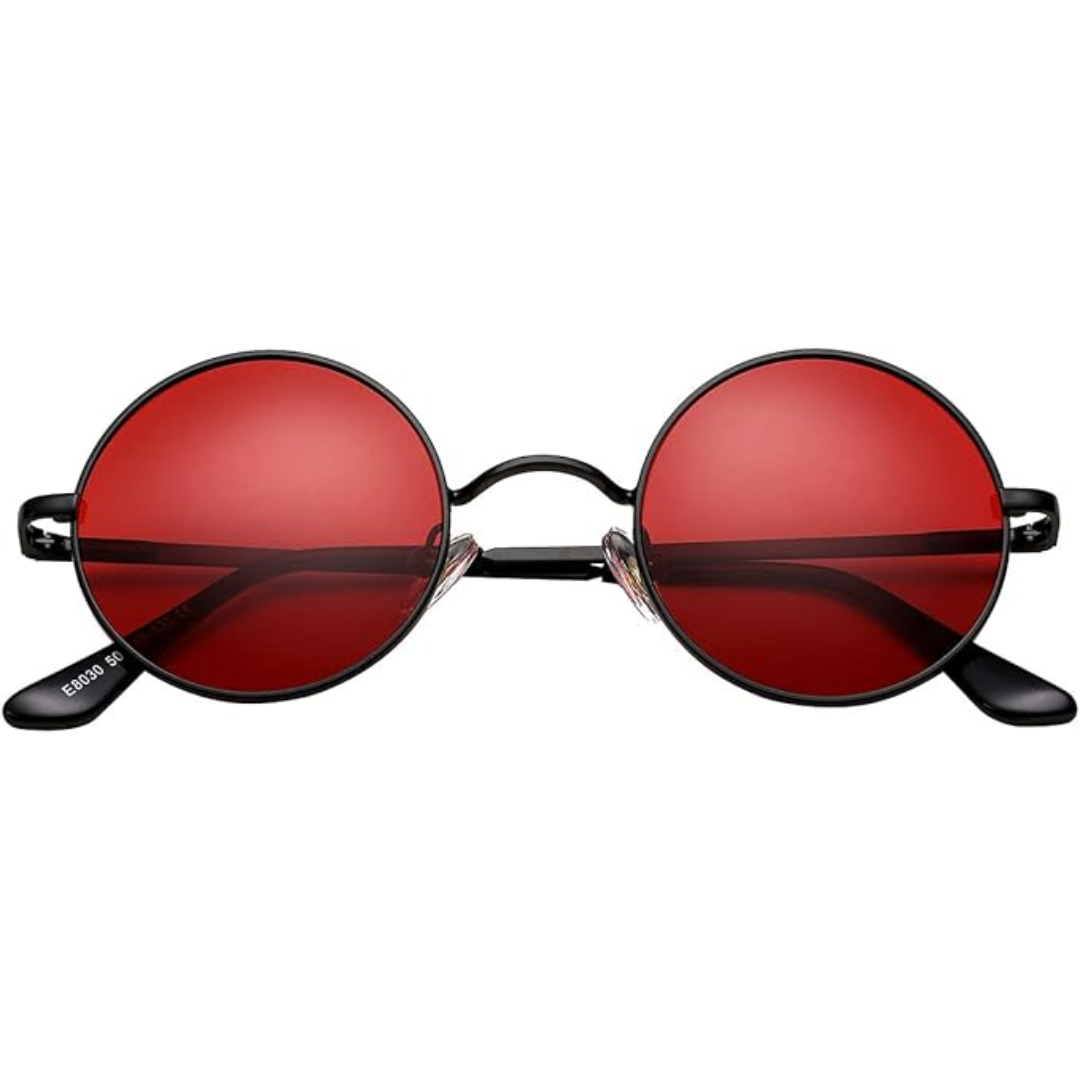 Women's polarized round sunglasses in gold frame, stylish accessory