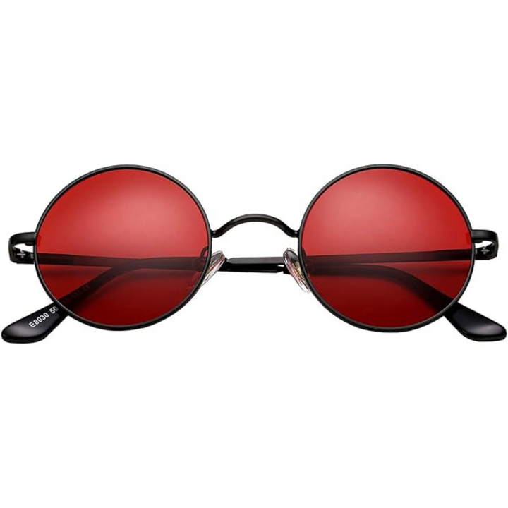 Women's polarized round sunglasses in gold frame, stylish accessory
