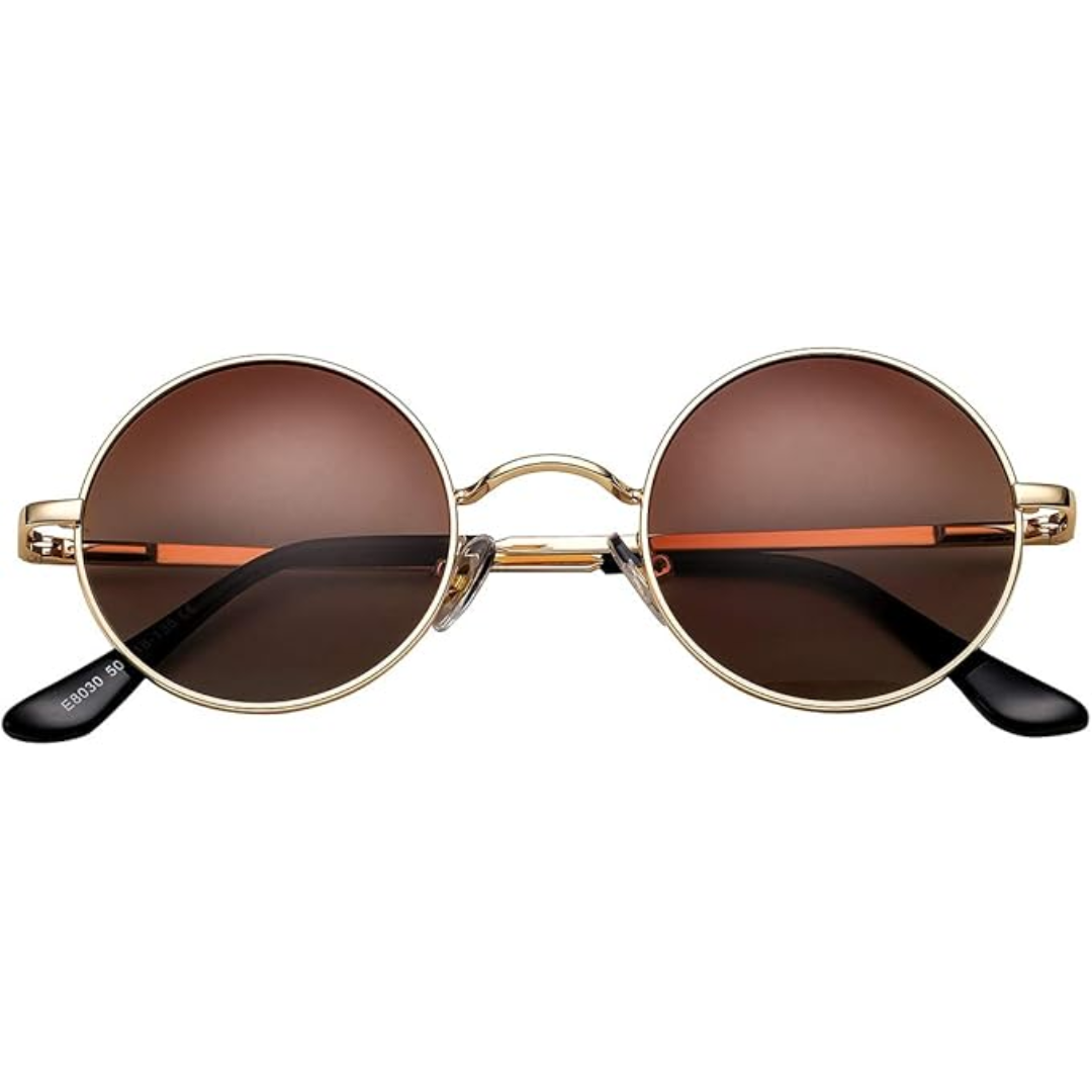 Fashion sunglasses for women: Chic und Stil round polarized gold frame