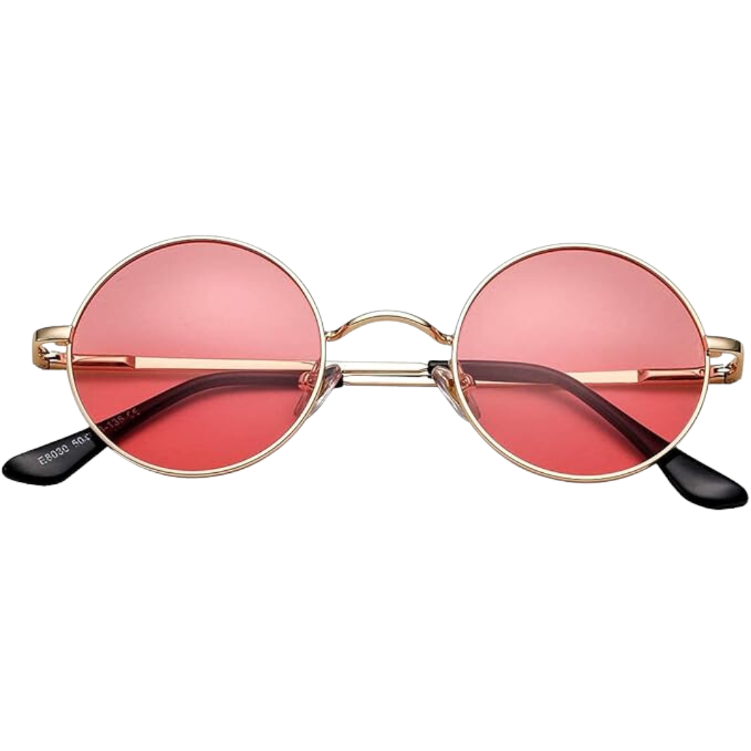 Stylish women's eyewear: round mirrored lens sunglasses, silver frame