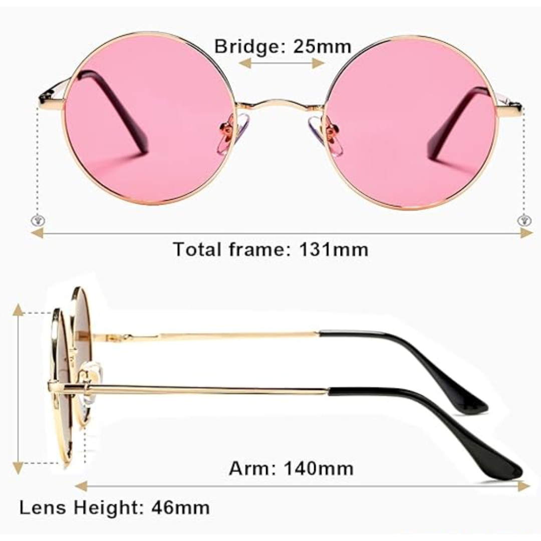 Chic und Stil polarized round sunglasses in a gold frame design