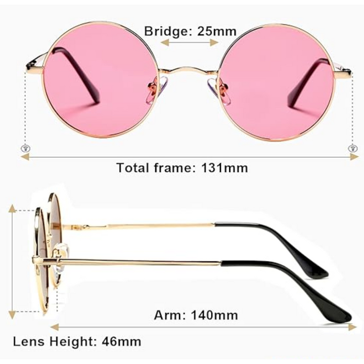 Chic und Stil polarized round sunglasses in a gold frame design
