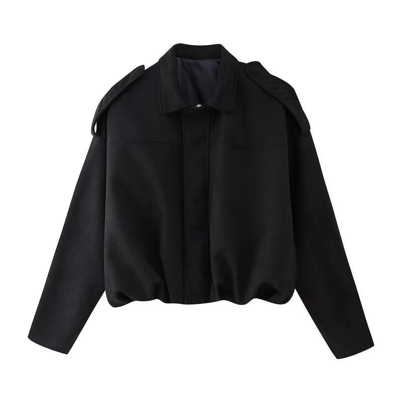 Chic und Stil faux suede bomber jacket, perfect for a stylish layered look