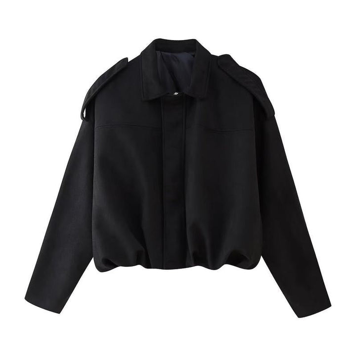 Chic und Stil faux suede bomber jacket, perfect for a stylish layered look