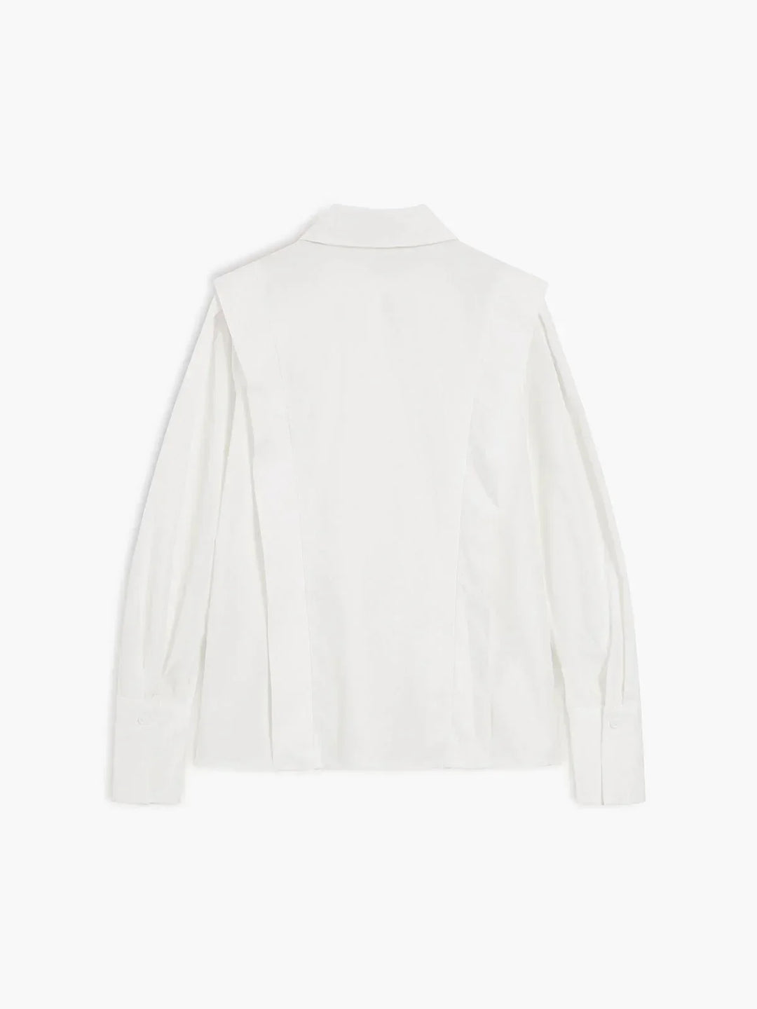 Stylish women's button-down blouse in a modern boxy silhouette, suitable for various occasions.