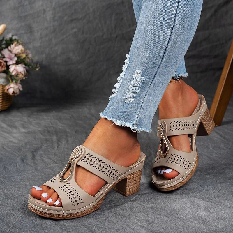 Comfortable women's orthopedic sandals. Stylish slip-on footwear offering pain relief & support.