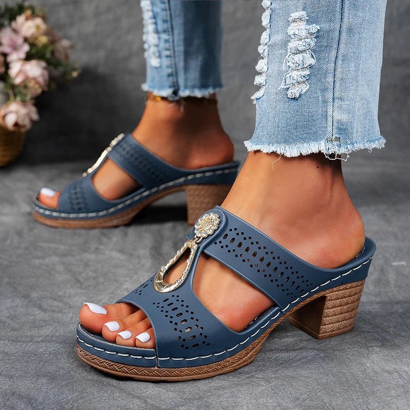 Elegant women's summer sandals. Chic orthopedic design ensures all-day comfort & supportive fit.