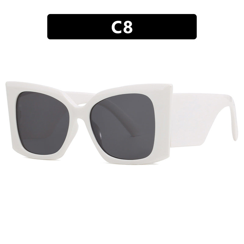 Women's oversized cat-eye sunglasses, a chic fashion accessory for sunny days. UV protection included, stylish.