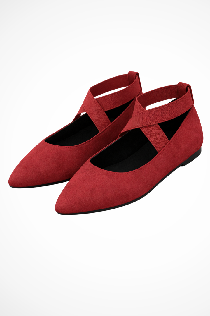Versatile women's pointed toe ballet flats with a chic ankle strap, suitable for various everyday occasions.