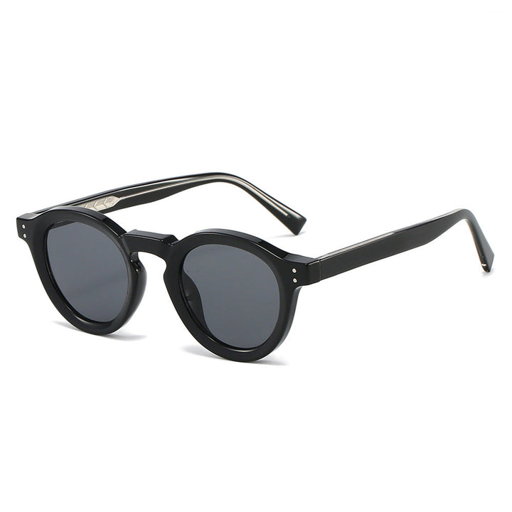 Sophisticated women's round sunglasses, a chic fashion accessory with reliable UV400 sun protection.