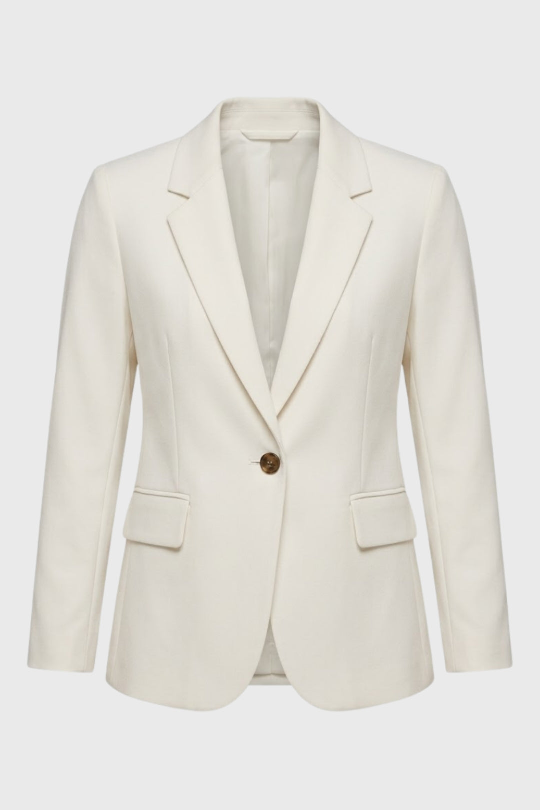 Chic women's single button tailored blazer in smart casual style