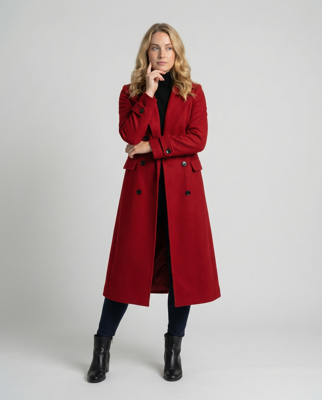 Chic women's textured jacket with unique double front design, perfect for stylish autumn or spring outfits.
