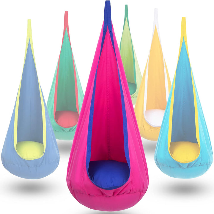 Soothing toddler swing, gentle hanging chair for sensory comfort and play.
