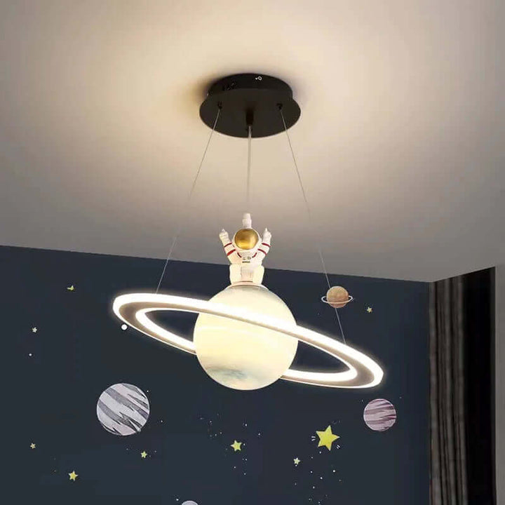 Creative planet pendant light, showcasing a unique and engaging space theme.