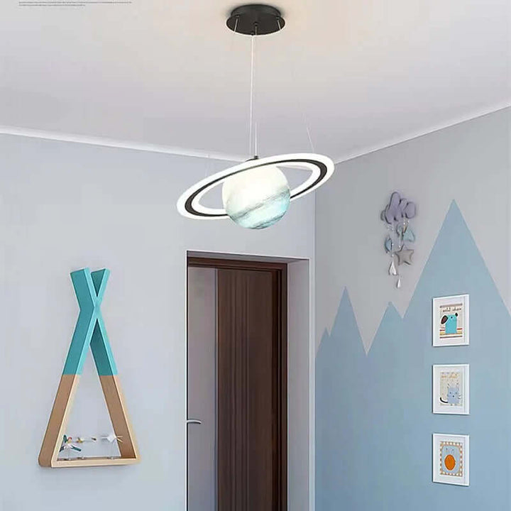 Bright LED planet lamp, illuminating a child's room with magical, starry vibes.