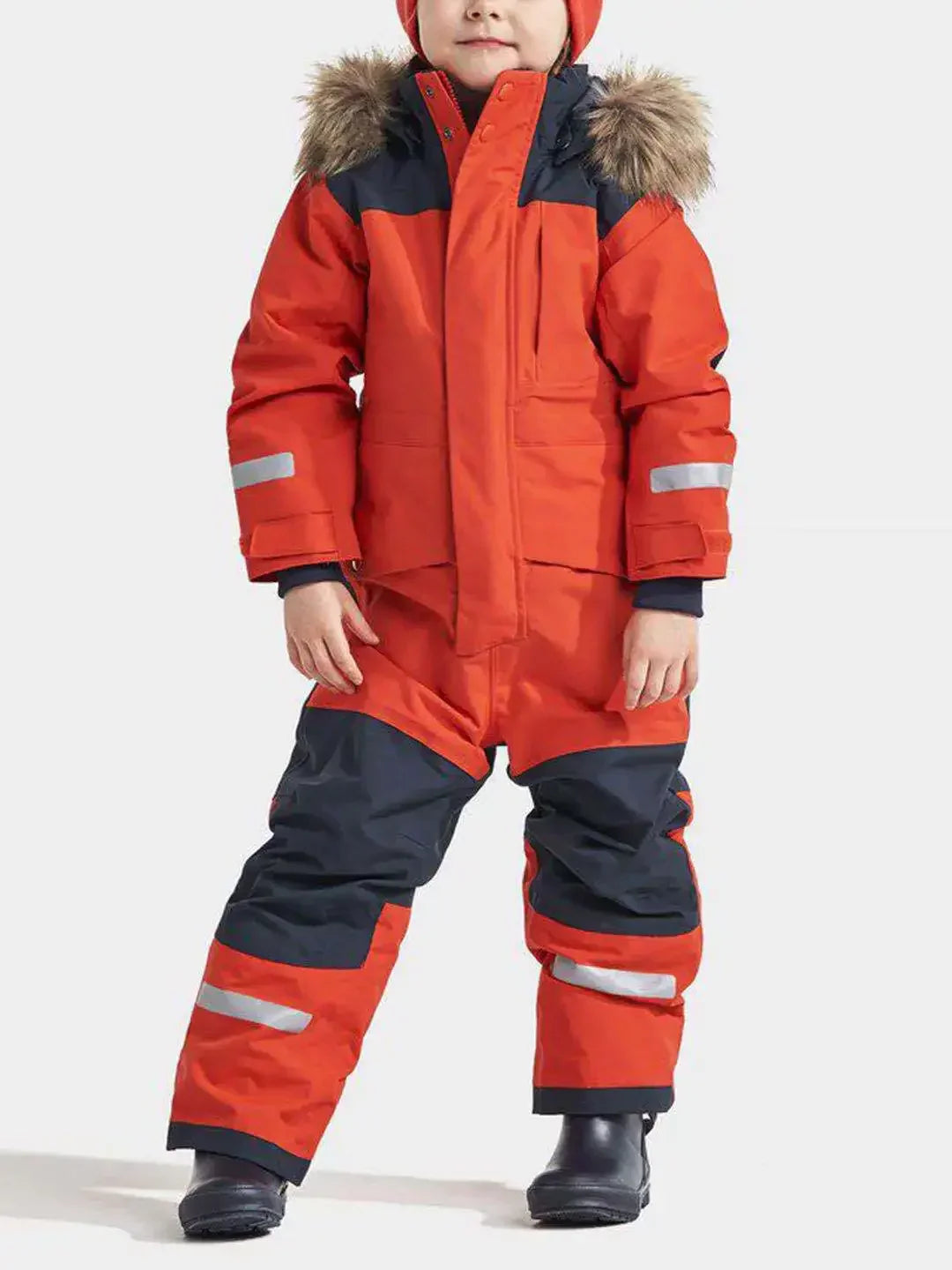 Toddler & youth waterproof ski overall for cold weather. All-in-one insulated snowsuit for winter sports protection.