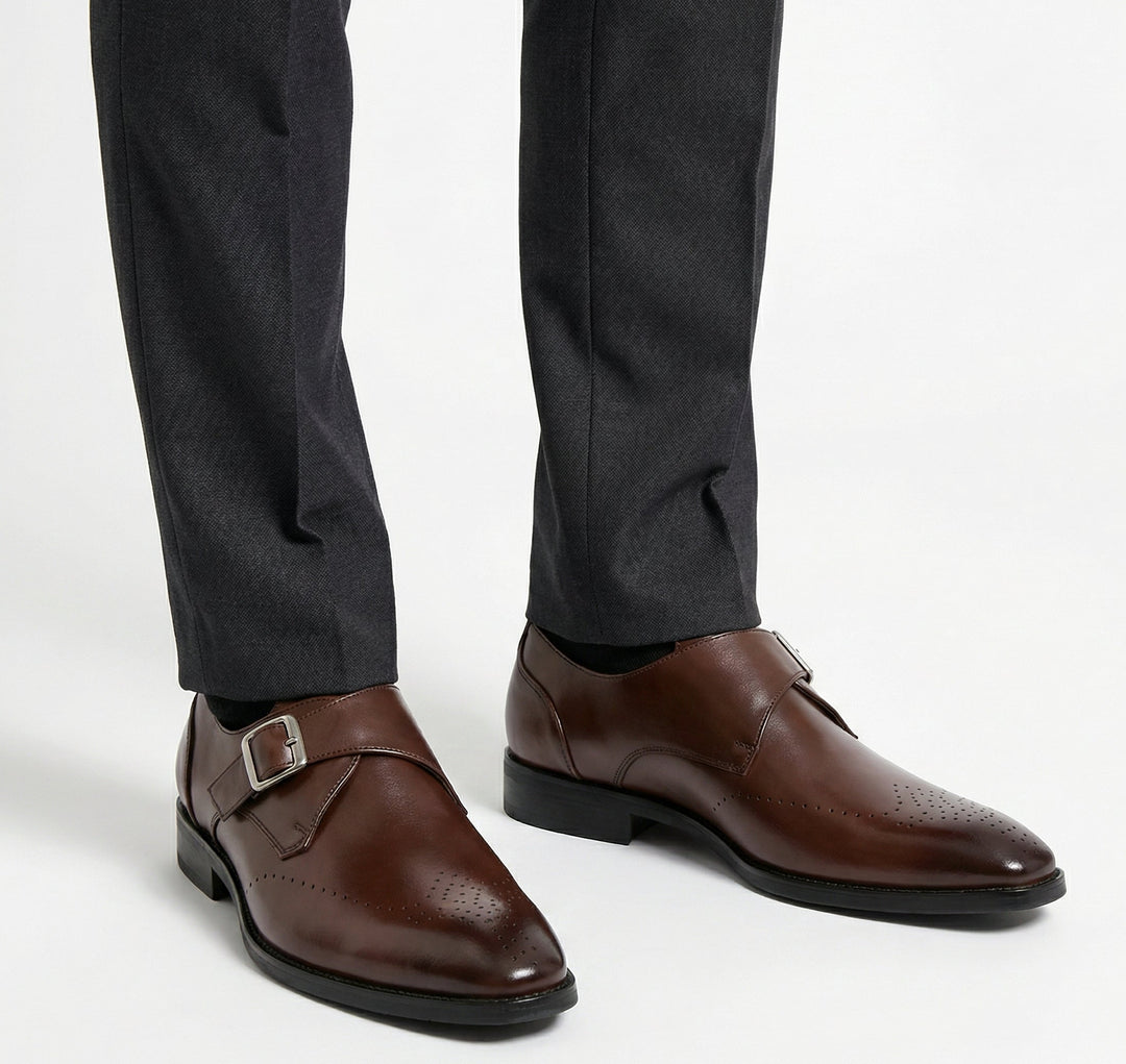 Men's classic brown loafers with Italian heritage design. Elegant slip-on shoes for dress & formal fashion.