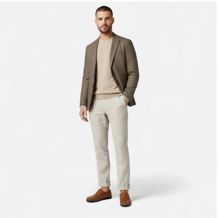 Men's classic slip-on loafers. Comfortable, elegant brown footwear, ideal for versatile formal and casual wear.