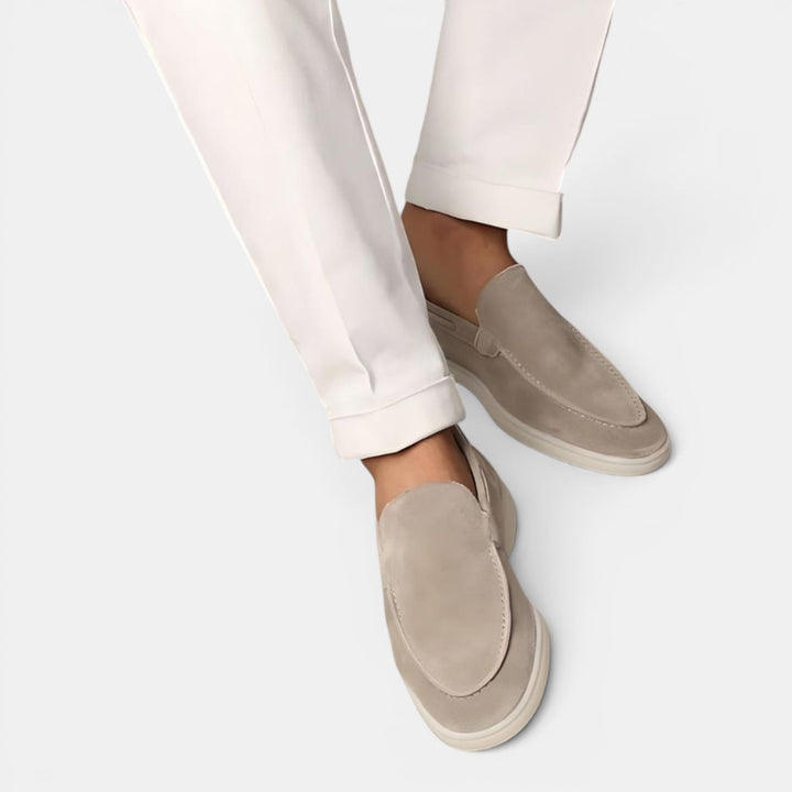 Classic men's brown slip-on loafers for effortless everyday style & all-day comfort.