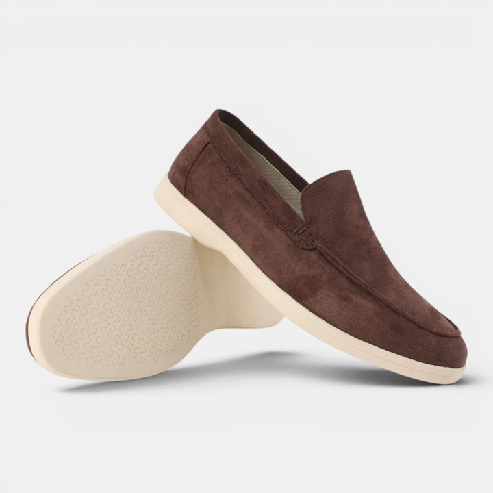 Lightweight men's slip-on loafers in grey, combining modern style with ultimate comfort.