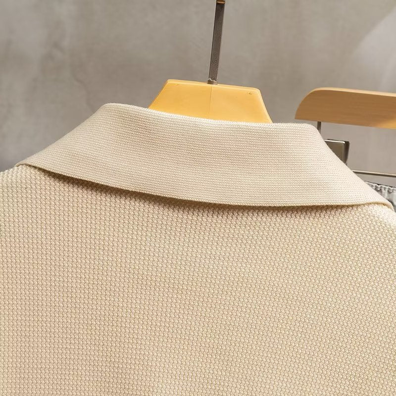 Mens fashion long sleeve polo sweater. Essential knit top for a relaxed yet stylish everyday look.