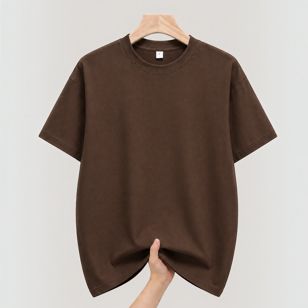 White men's short sleeve t-shirt, essential comfortable apparel for versatile daily styling.