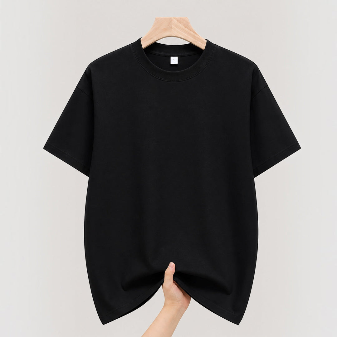 Navy blue men's short sleeve t-shirt, comfortable and breathable, perfect for versatile styling.